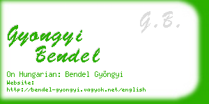 gyongyi bendel business card